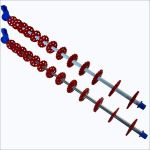 EIXO DE INOX OU FIBRA PARA TRANSPORTE (COMPLETO)